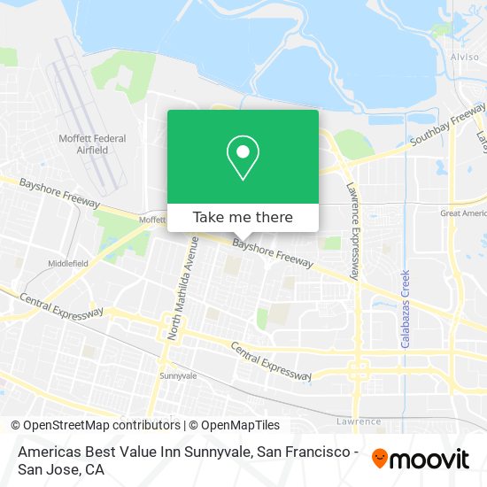 Americas Best Value Inn Sunnyvale map