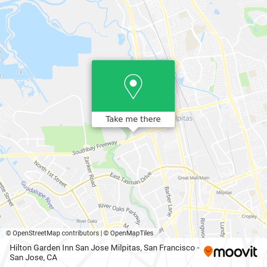 Hilton Garden Inn San Jose Milpitas map
