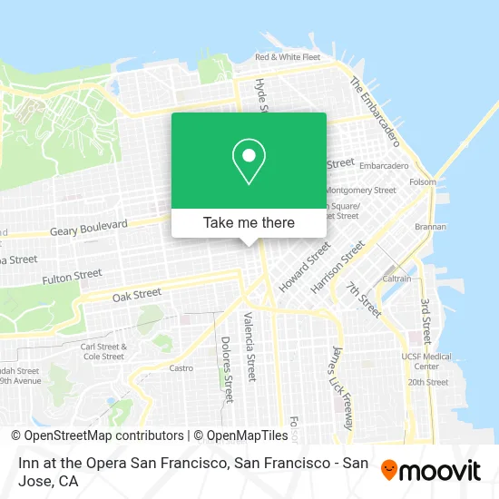 Inn at the Opera San Francisco map