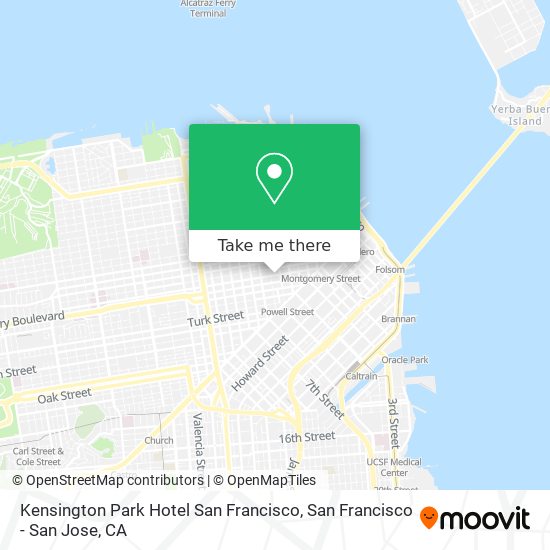 Kensington Park Hotel San Francisco map