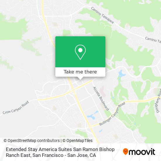 Extended Stay America Suites San Ramon Bishop Ranch East map