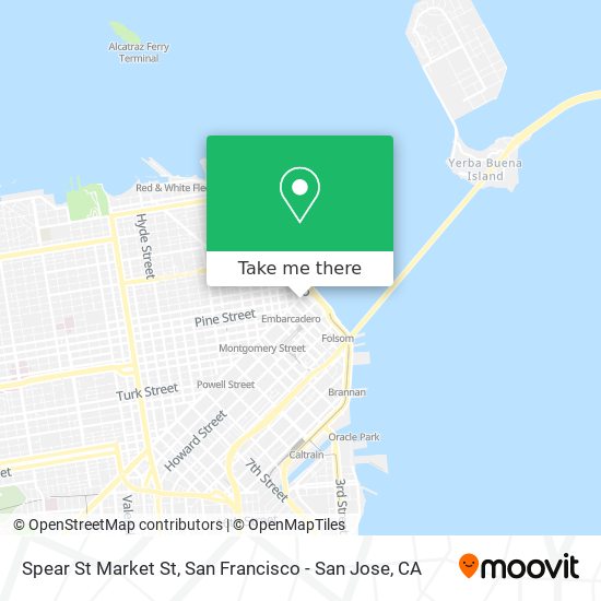 Mapa de Spear St Market St