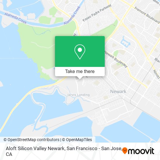 Aloft Silicon Valley Newark map