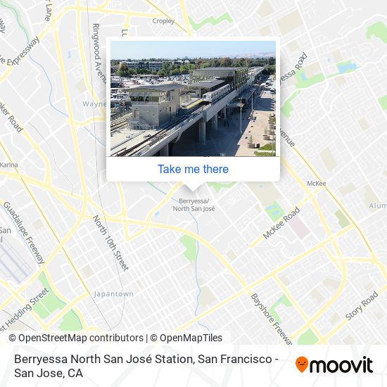 Mapa de Berryessa North San José Station