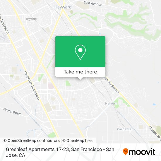 Mapa de Greenleaf Apartments 17-23