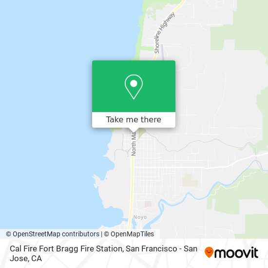 Cal Fire Fort Bragg Fire Station map