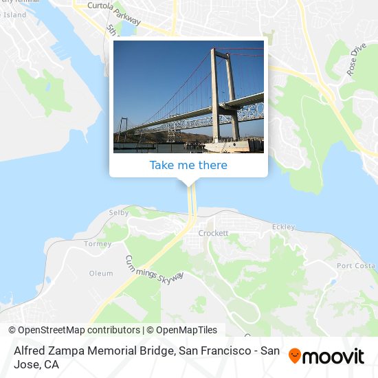 Alfred Zampa Memorial Bridge map