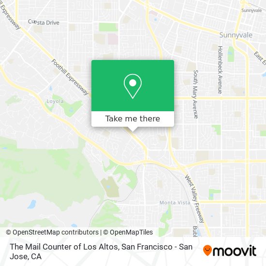 Mapa de The Mail Counter of Los Altos