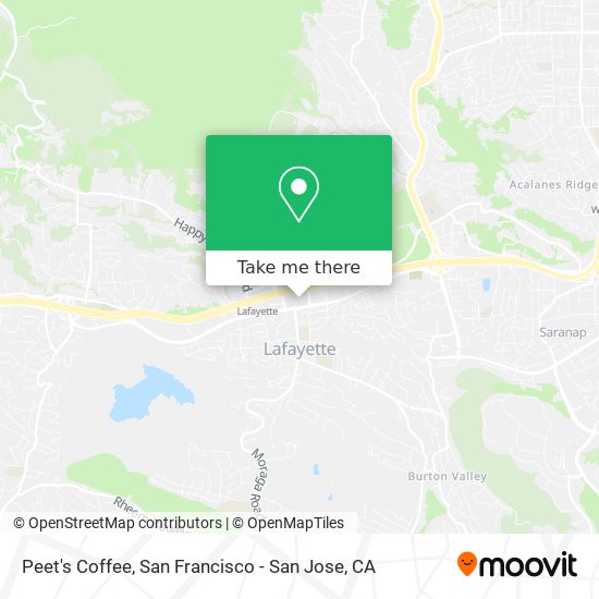 Peet's Coffee map