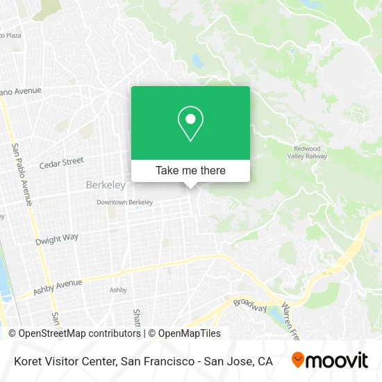 Mapa de Koret Visitor Center