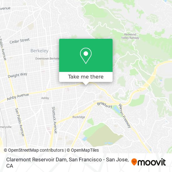Claremont Reservoir Dam map