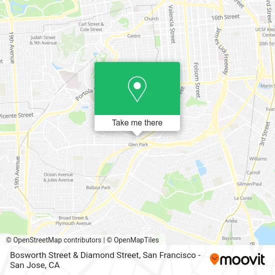 Mapa de Bosworth Street & Diamond Street