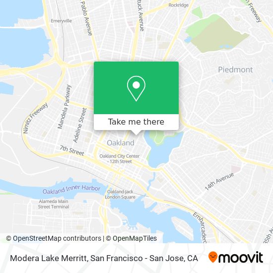 Mapa de Modera Lake Merritt