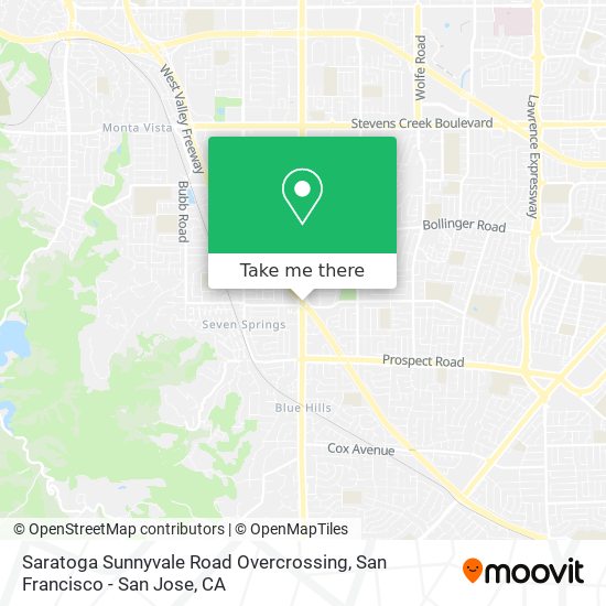 Saratoga Sunnyvale Road Overcrossing map