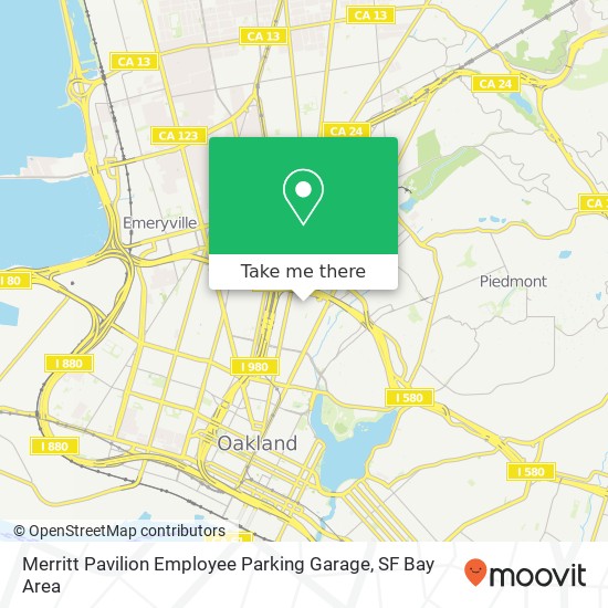 Merritt Pavilion Employee Parking Garage map