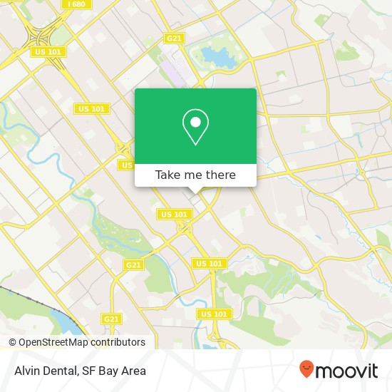 Alvin Dental map