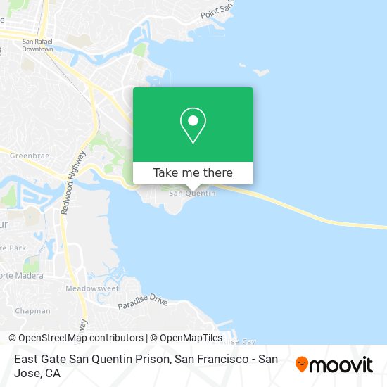 East Gate San Quentin Prison map