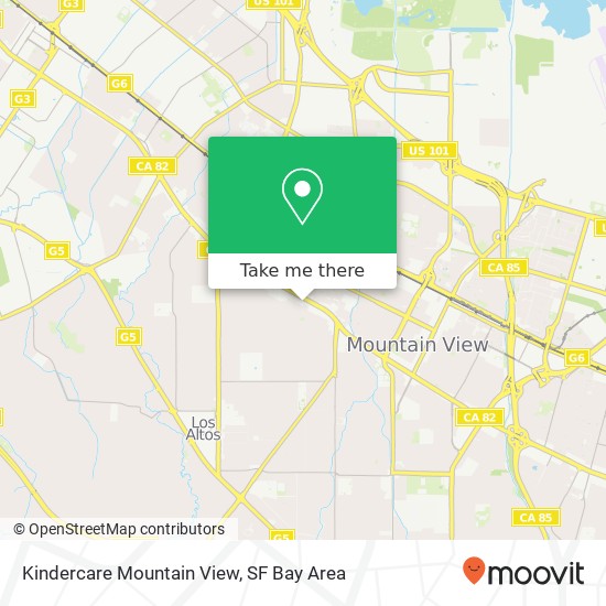 Mapa de Kindercare Mountain View