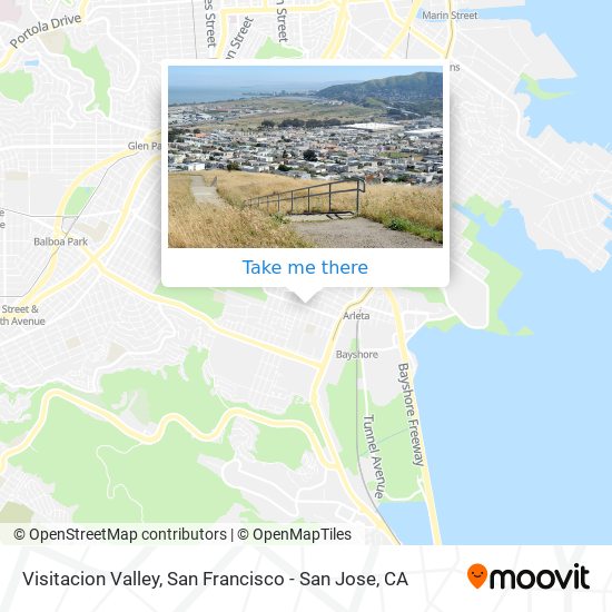 Mapa de Visitacion Valley