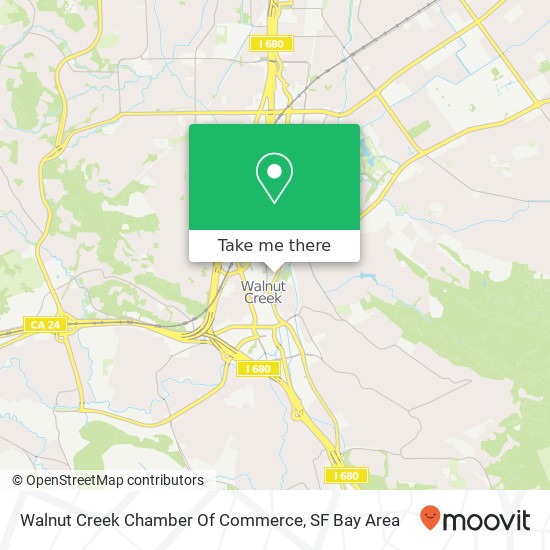 Walnut Creek Chamber Of Commerce map