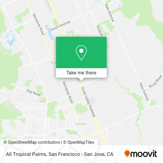 All Tropical Palms map