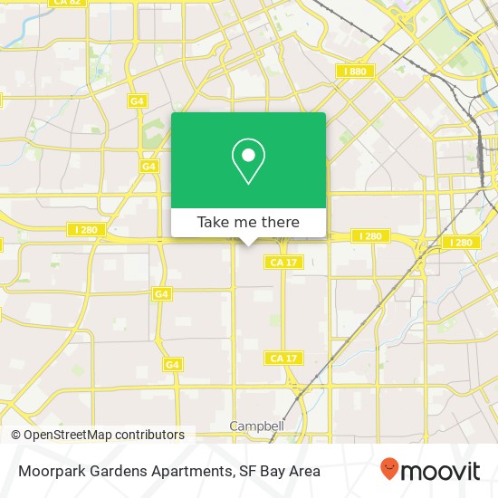 Mapa de Moorpark Gardens Apartments