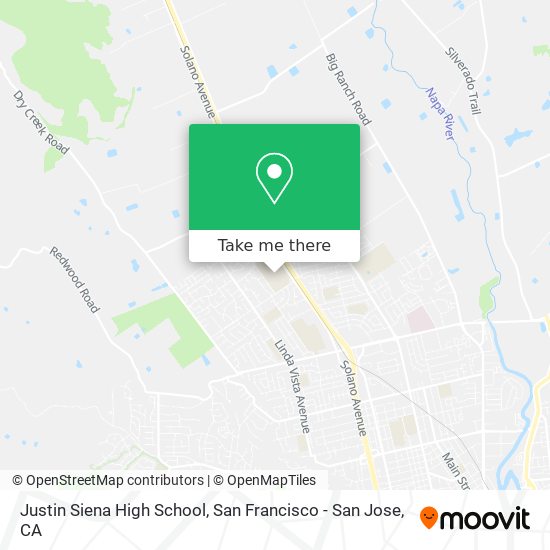 Justin Siena High School map