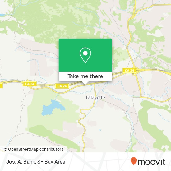 Jos. A. Bank map