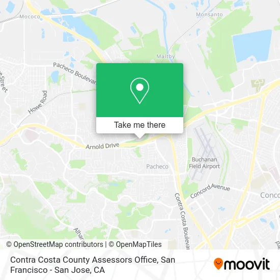 Contra Costa County Assessors Office map