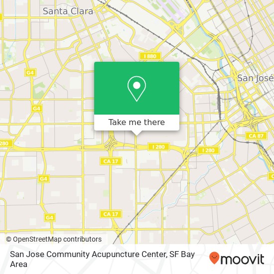 Mapa de San Jose Community Acupuncture Center