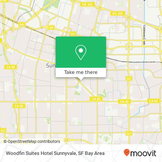 Mapa de Woodfin Suites Hotel Sunnyvale