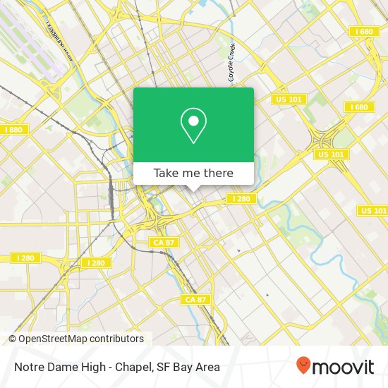 Notre Dame High - Chapel map
