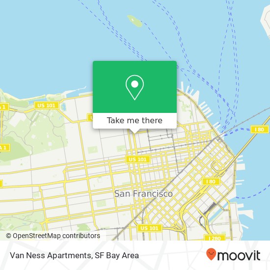 Mapa de Van Ness Apartments