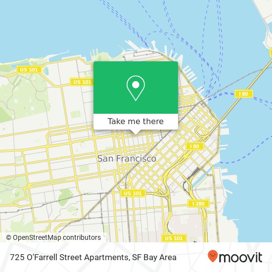 Mapa de 725 O'Farrell Street Apartments