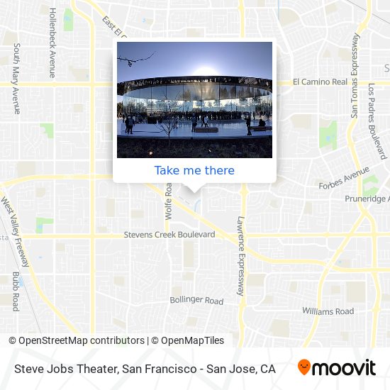 Steve Jobs Theater map