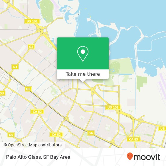 Palo Alto Glass map