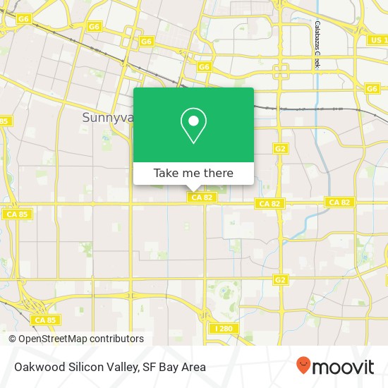 Mapa de Oakwood Silicon Valley