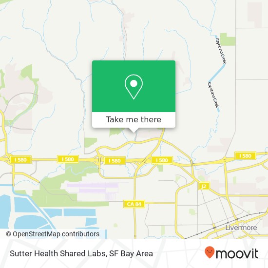 Sutter Health Shared Labs map