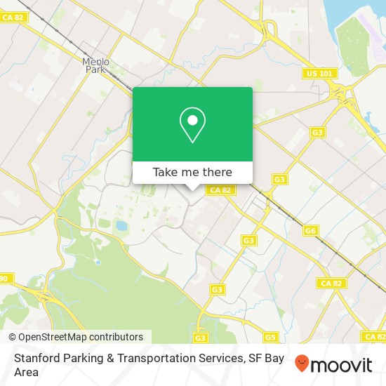 Stanford Parking & Transportation Services map