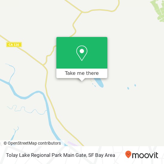 Mapa de Tolay Lake Regional Park Main Gate