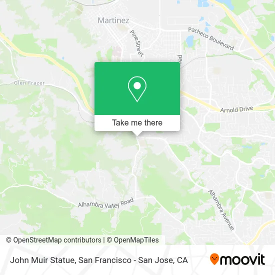 John Muir Statue map