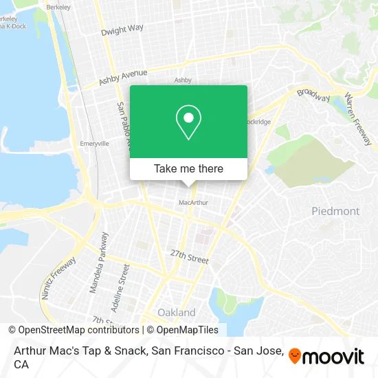 Arthur Mac's Tap & Snack map