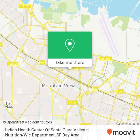 Mapa de Indian Health Center Of Santa Clara Valley — Nutrition / Wic Department