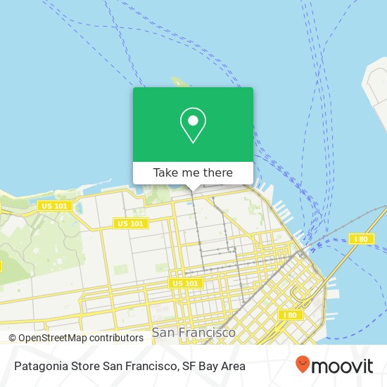 Mapa de Patagonia Store San Francisco