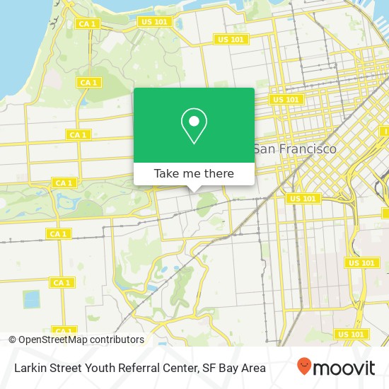 Larkin Street Youth Referral Center map