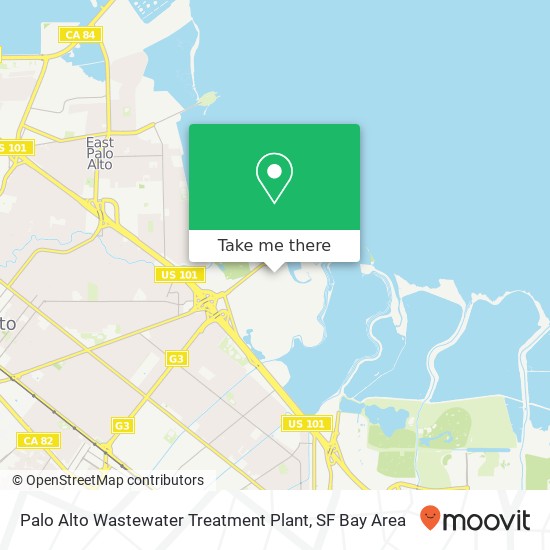 Mapa de Palo Alto Wastewater Treatment Plant