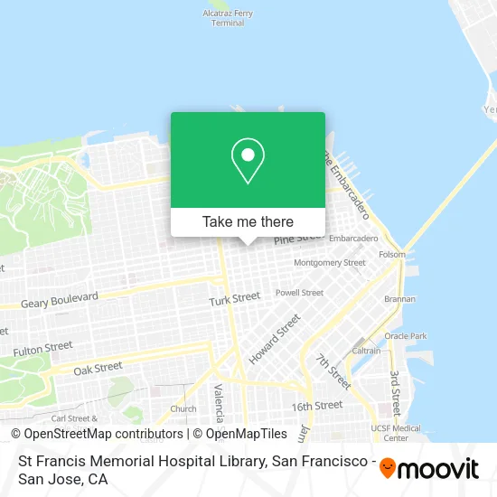 Mapa de St Francis Memorial Hospital Library