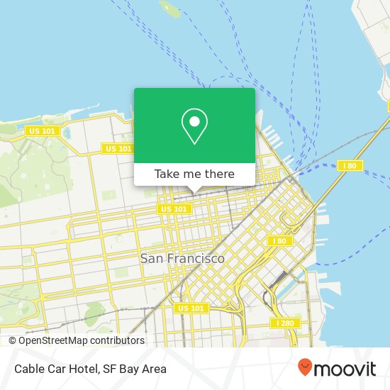 Mapa de Cable Car Hotel