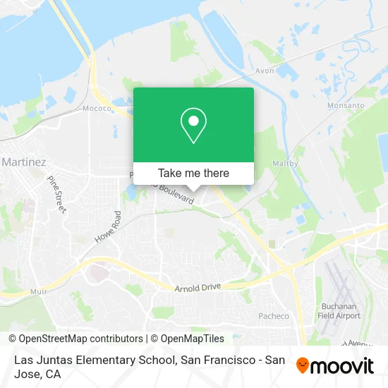 Las Juntas Elementary School map