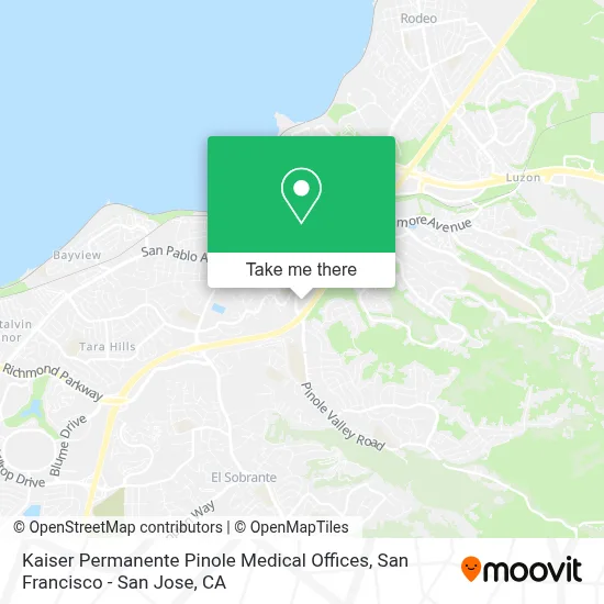 Kaiser Permanente Pinole Medical Offices map